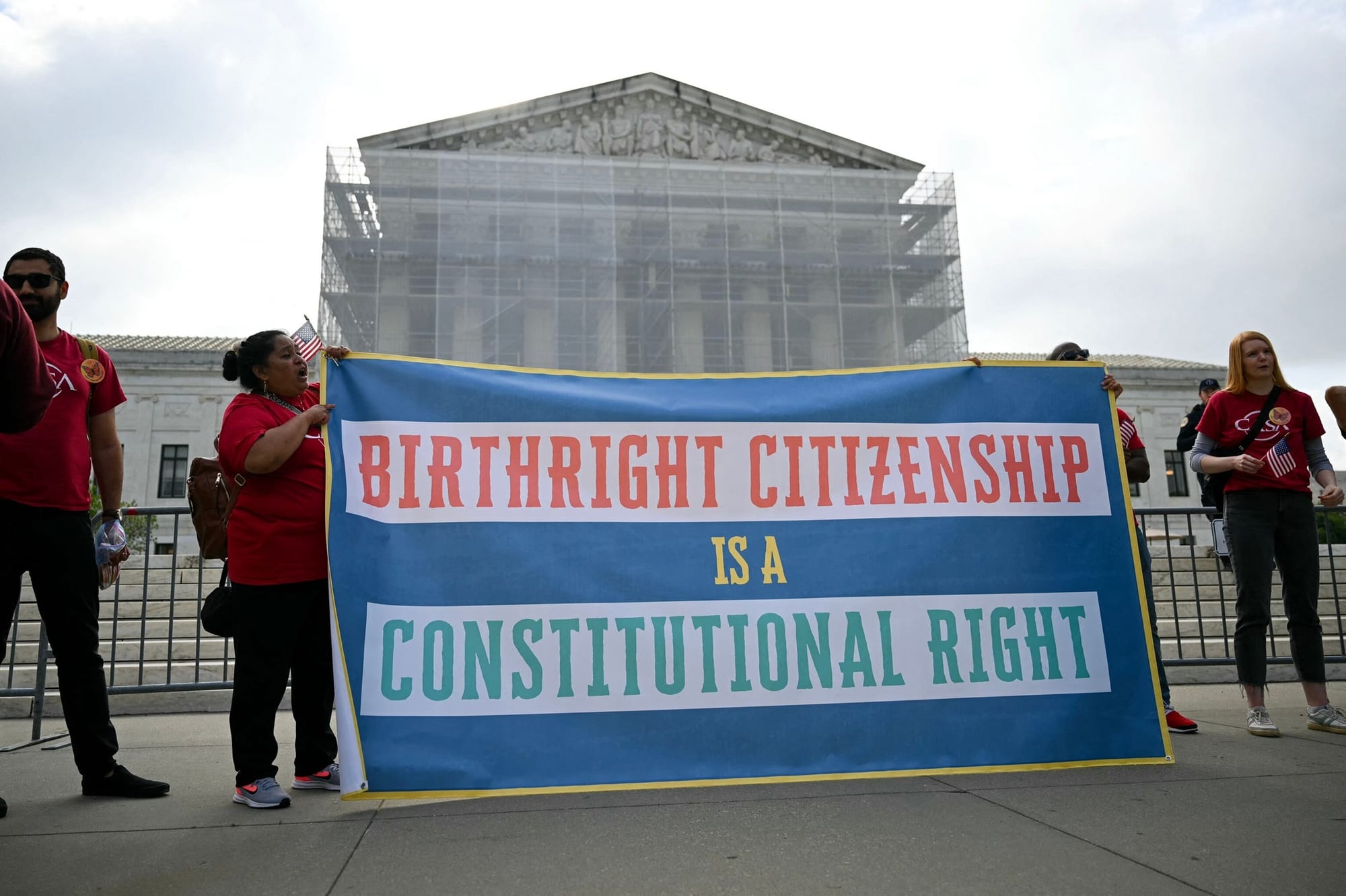 Supreme Court justices hearing arguments on birthright citizenship case