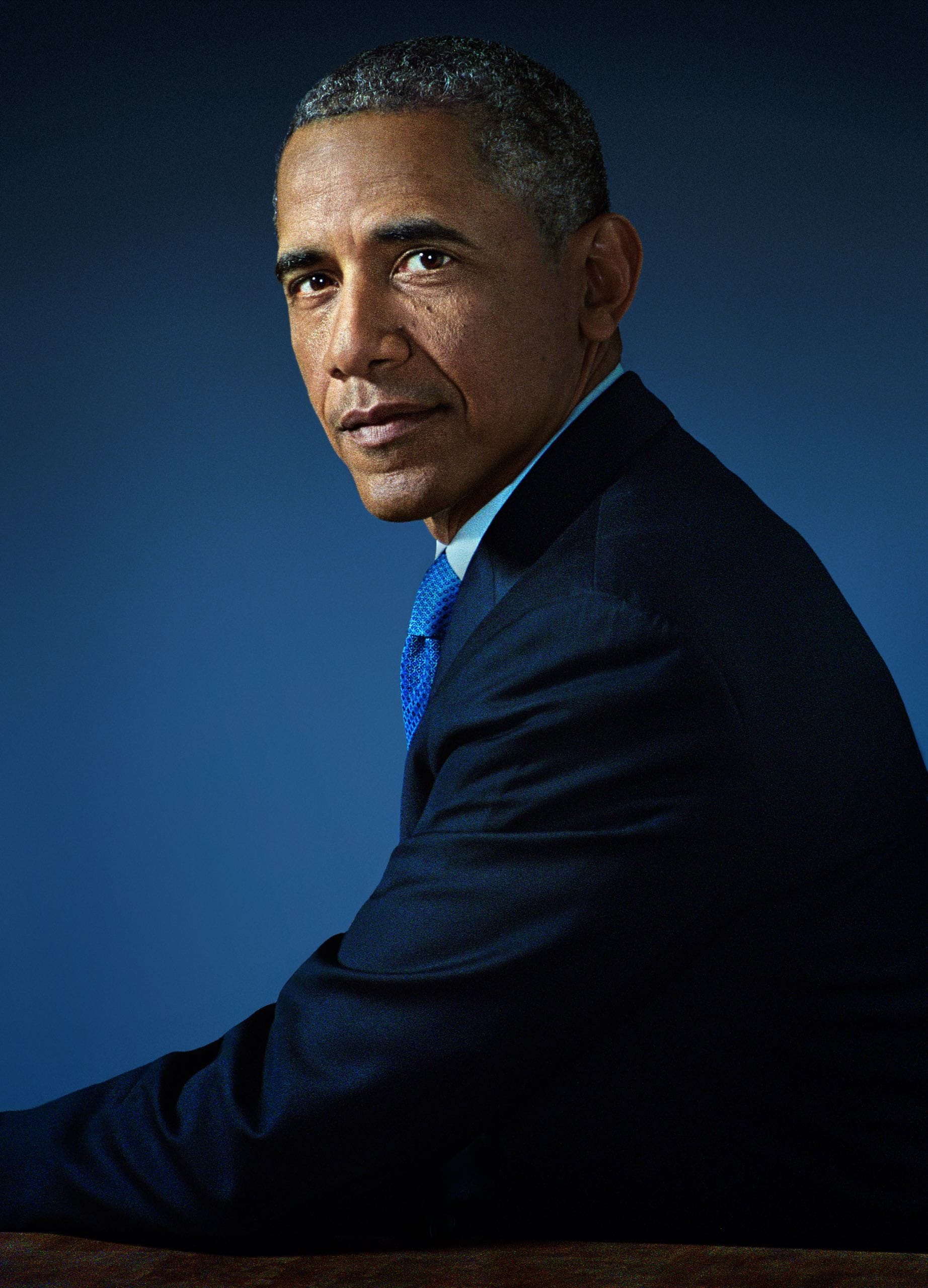 Barack Obama in reflection
