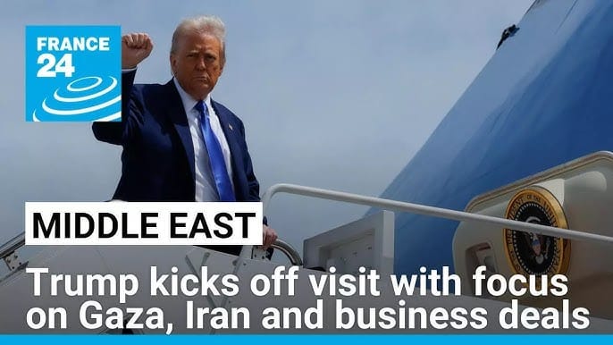 Trump Middle East tour graphic