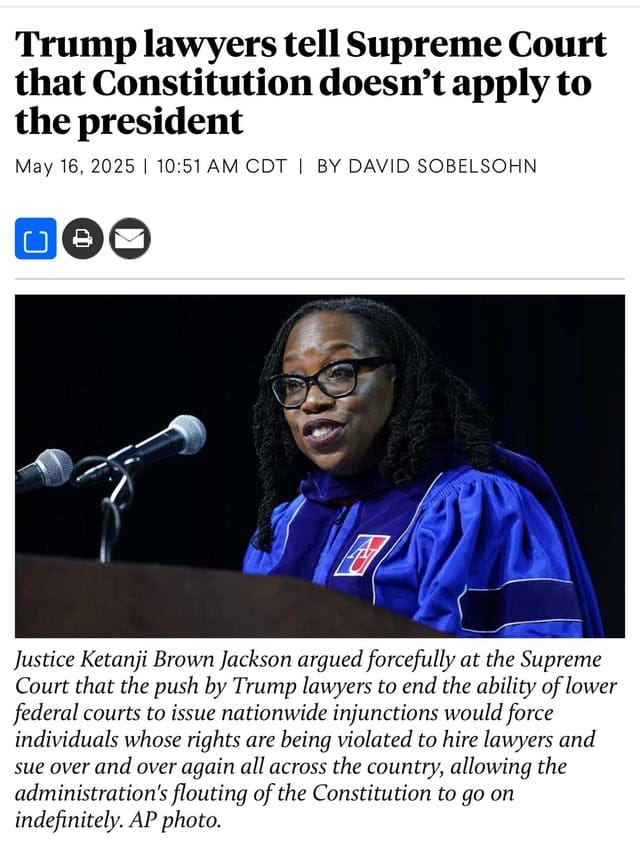 Trump administration lawyers presenting arguments to Supreme Court