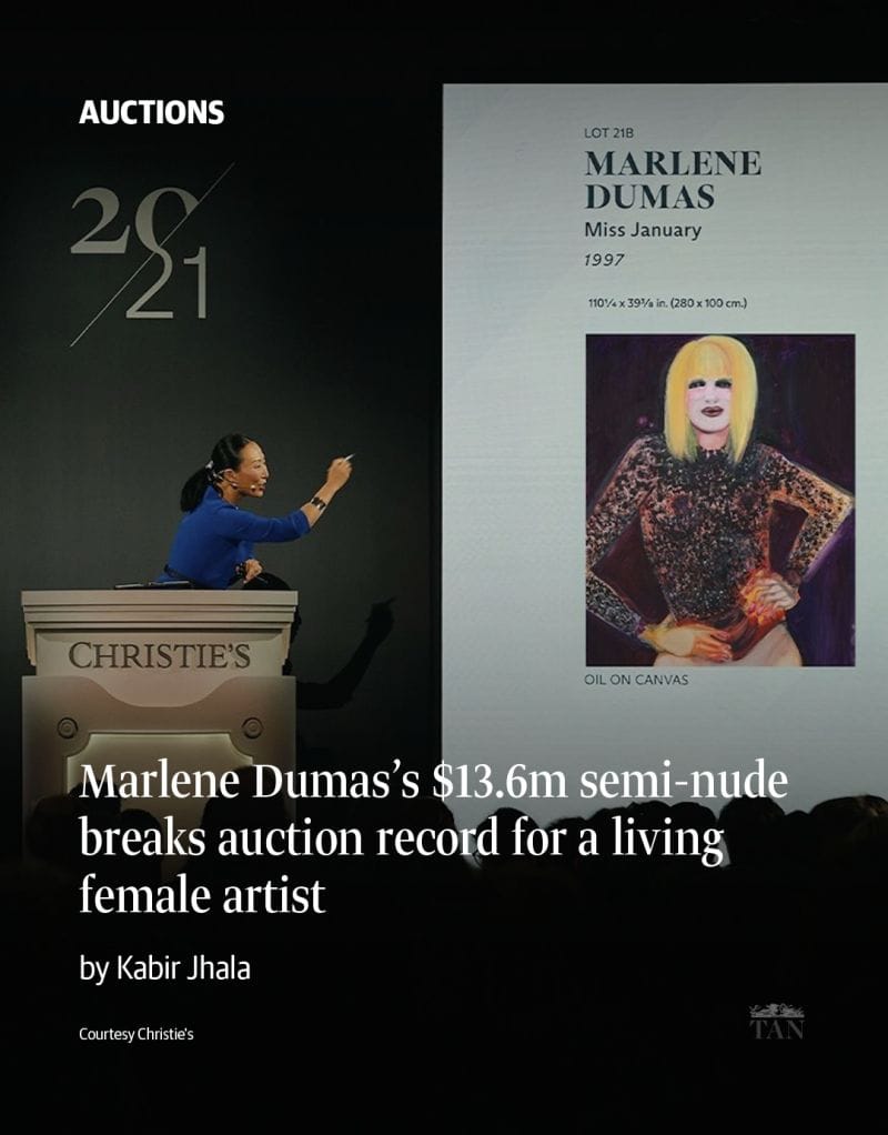 Marlene Dumas's $13.6m semi-nude breaks auction record for a living female artist
