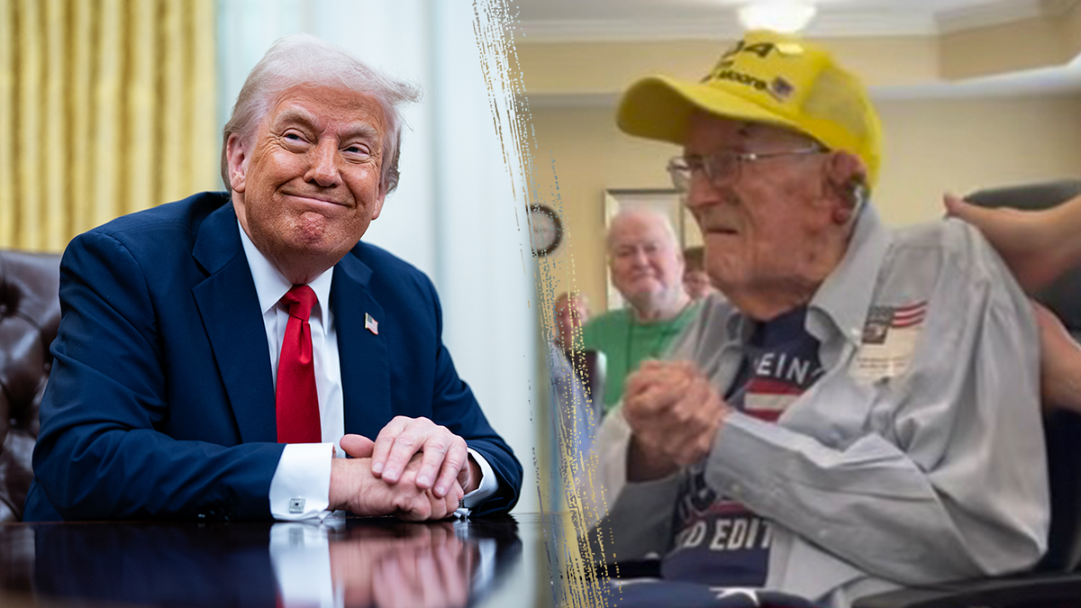Denver Moore watching President Trump's video message
