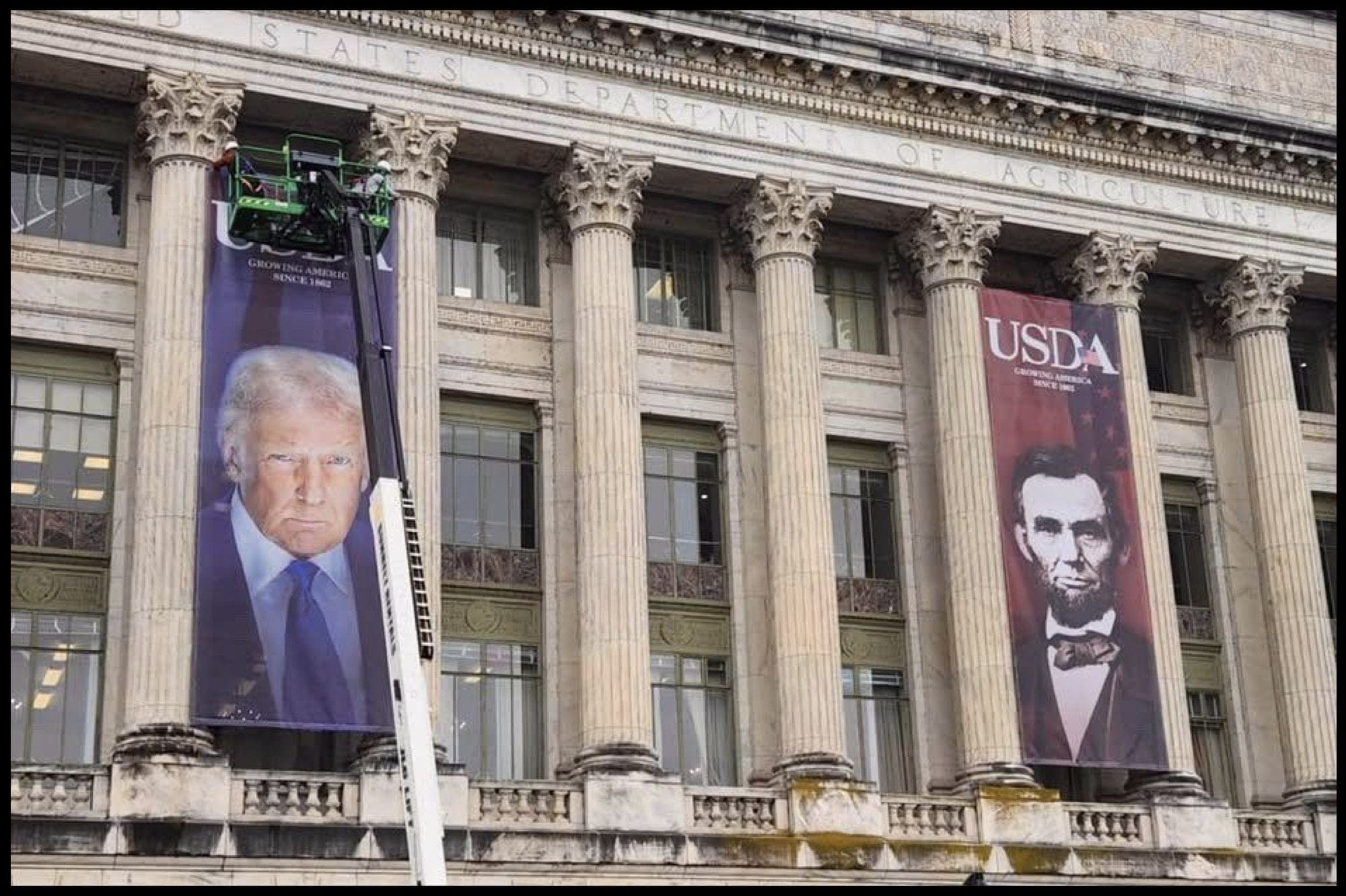 Trump's Face Plastered on USDA Building Draws North Korea ...