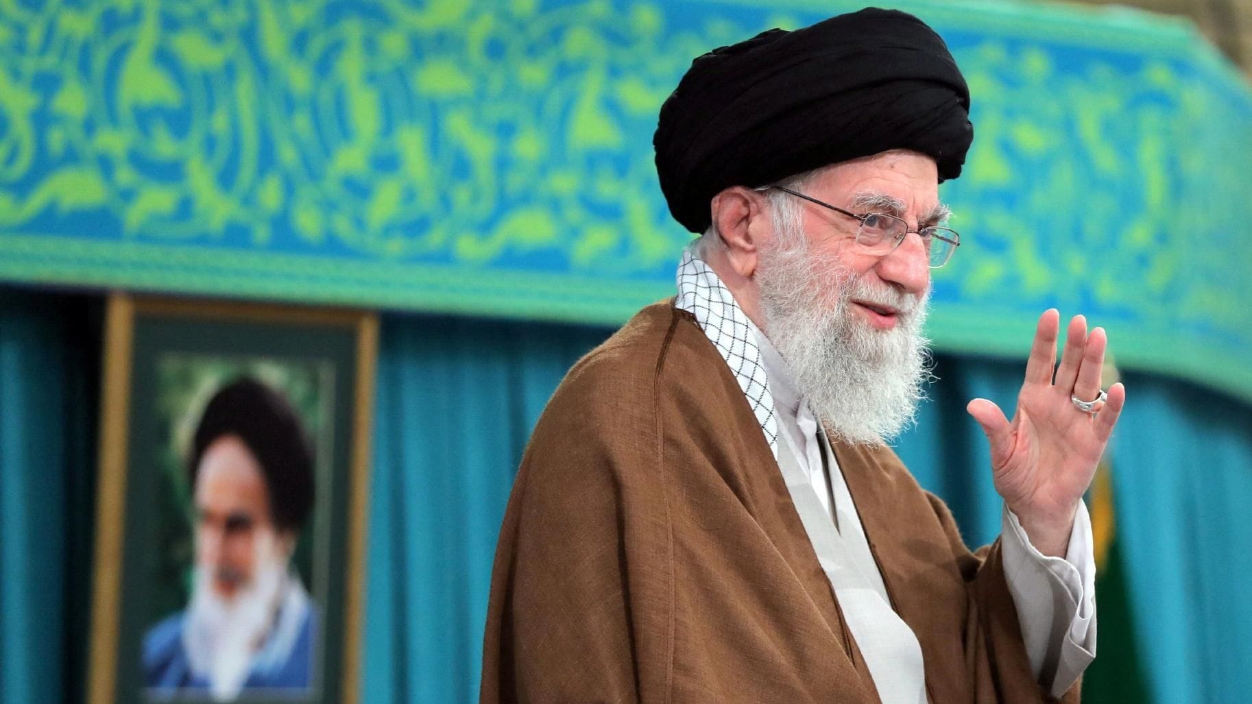 Khamenei gesturing