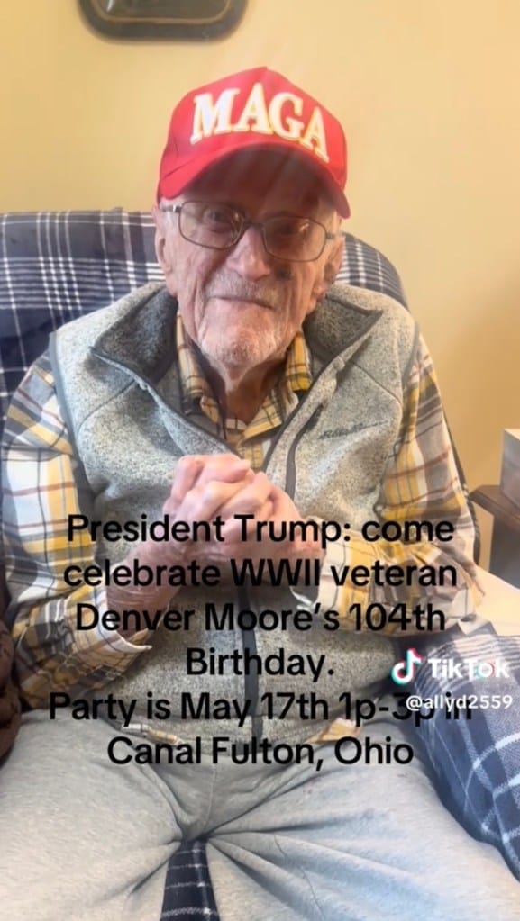 Denver Moore in his TikTok video inviting President Trump