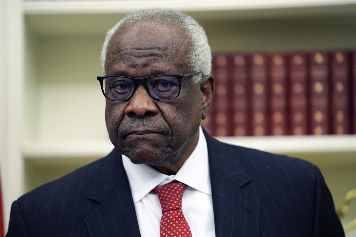 Justice Clarence Thomas in the Oval Office