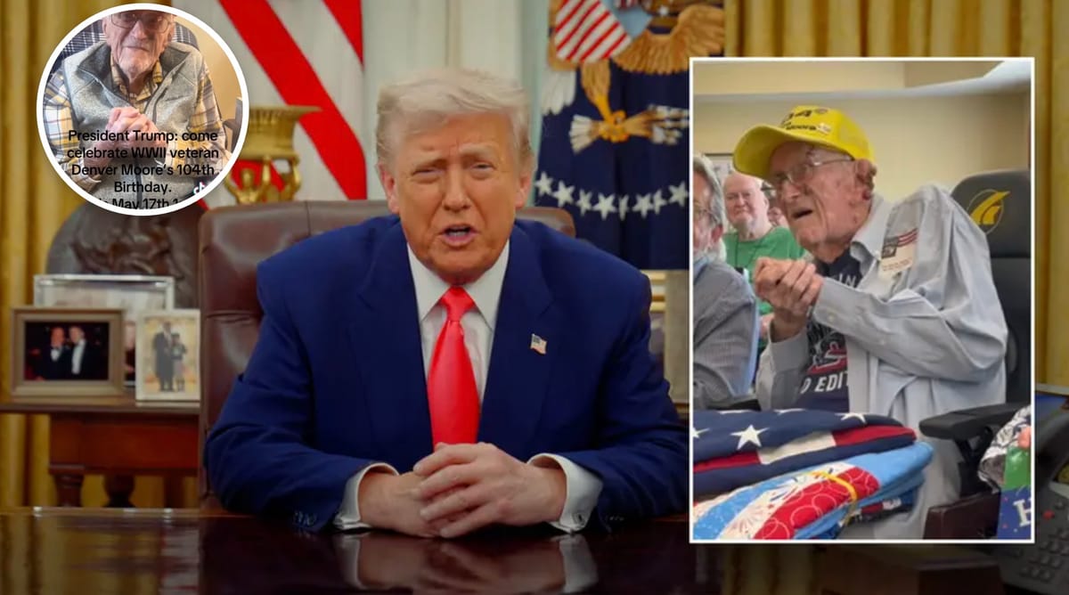 104-Year-Old Veteran Who Wanted "One More Vote" For Trump Gets Unexpected Presidential Birthday Surprise