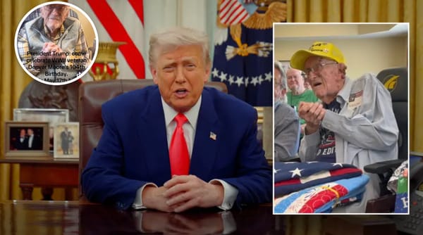 104-Year-Old Veteran Who Wanted "One More Vote" For Trump Gets Unexpected Presidential Birthday Surprise