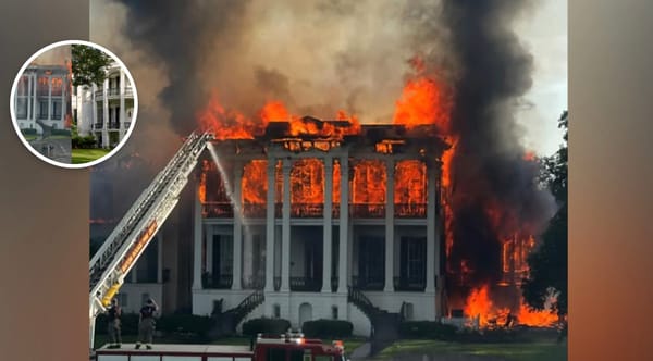 What Really Happened? Largest US Antebellum Mansion Completely Destroyed by Fire